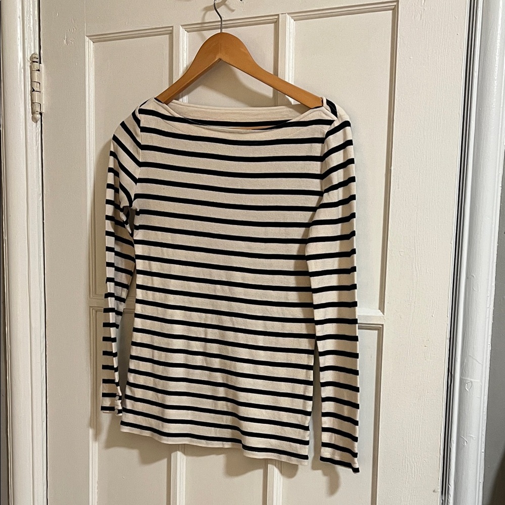 Striped Black and White Women's Top